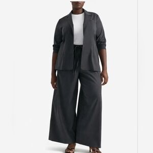 Pari Passu NWT Wool Lined Debi Open Deconstructed Blazer in Charcoal Size D20